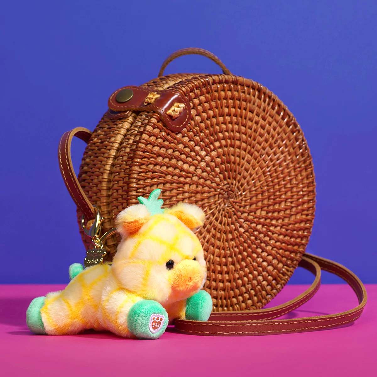 Pineapple Pig Bag Charm