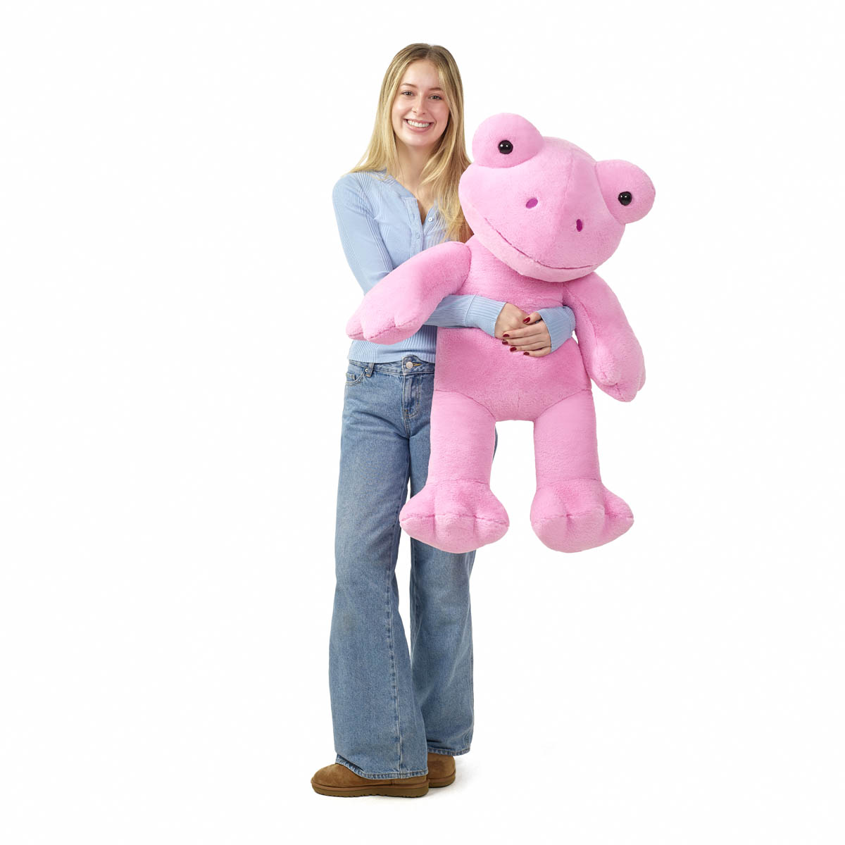 Giant Spring Pink Frog Stuffed Animal | Build-A-Bear®