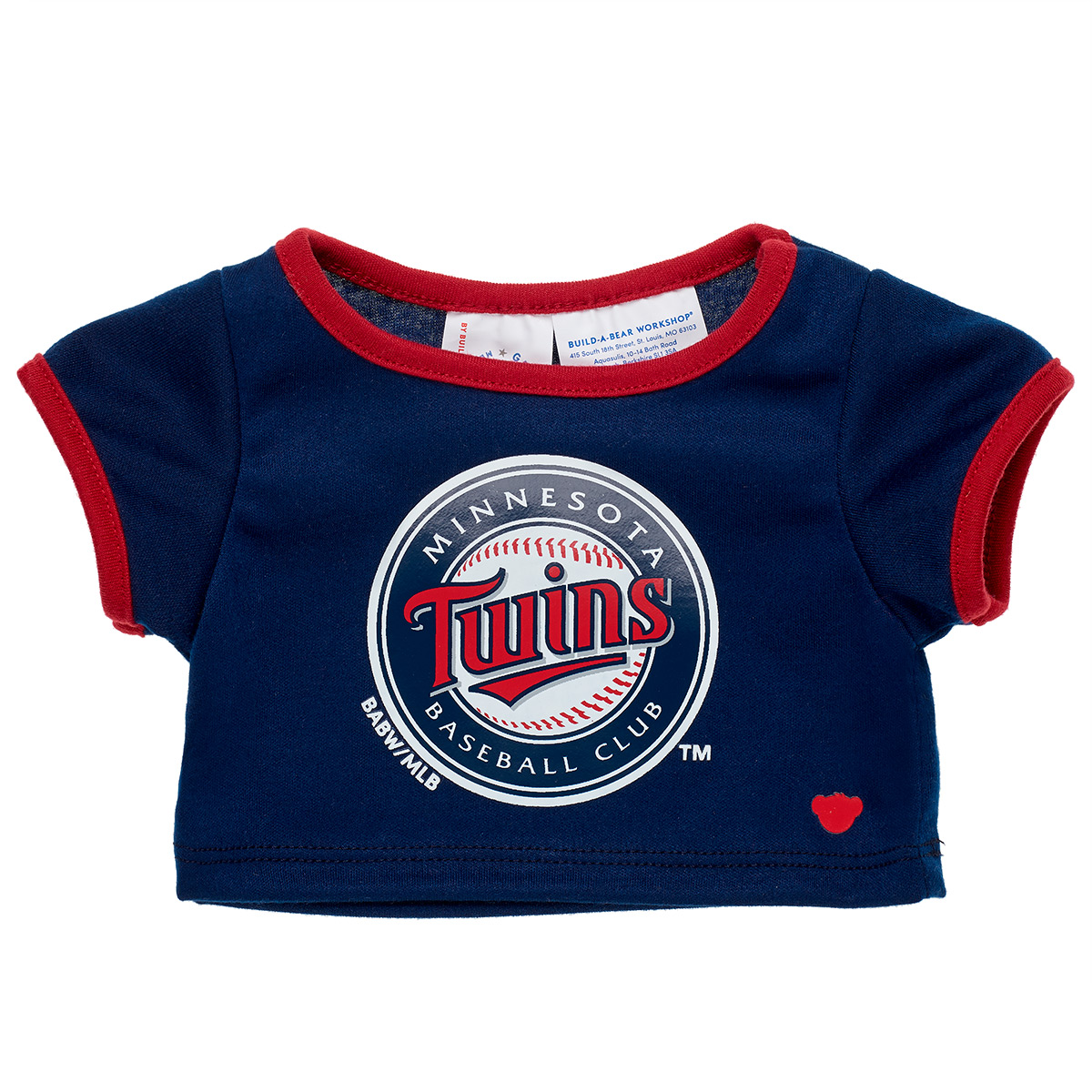 Build-A-Bear Minnesota Twins Baseball T-Shirt in Navy Blue