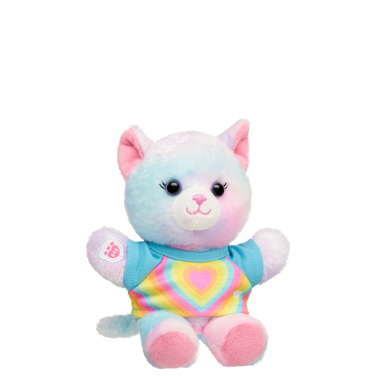 Build-A-Bear ビルド ア ベア パステルスワールキティぬいぐるみ✖️2 Mini Beans Pastel Swirl Kitty Plush Rainbow Heart Set | Build-A-Bear®