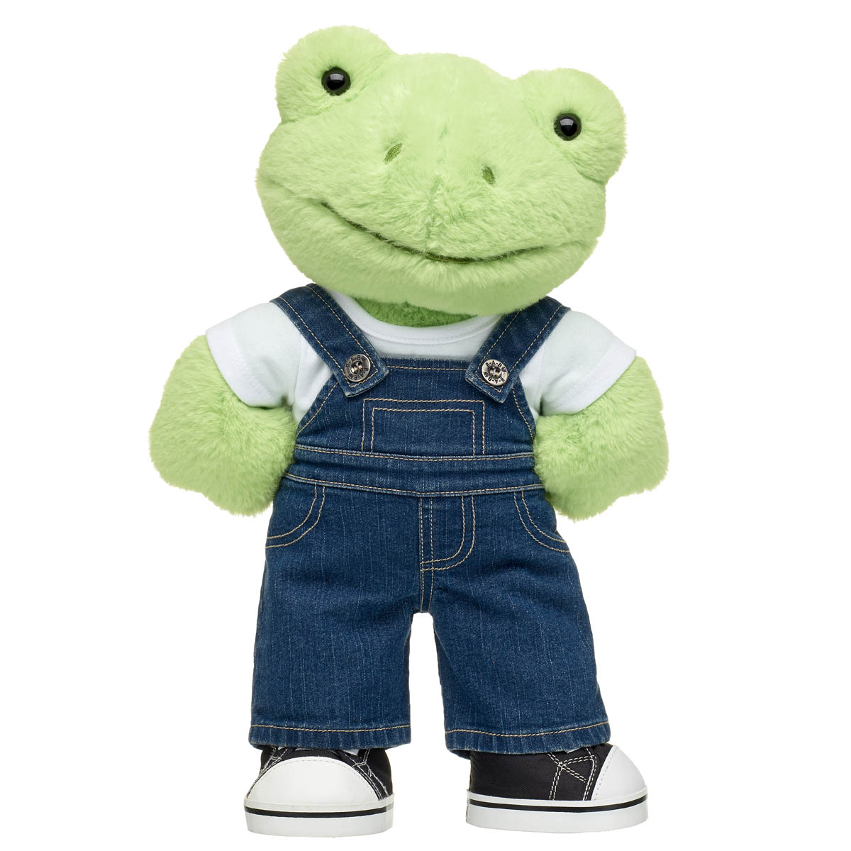 Spring Green Frog Stuffed Animal Overalls Gift Set