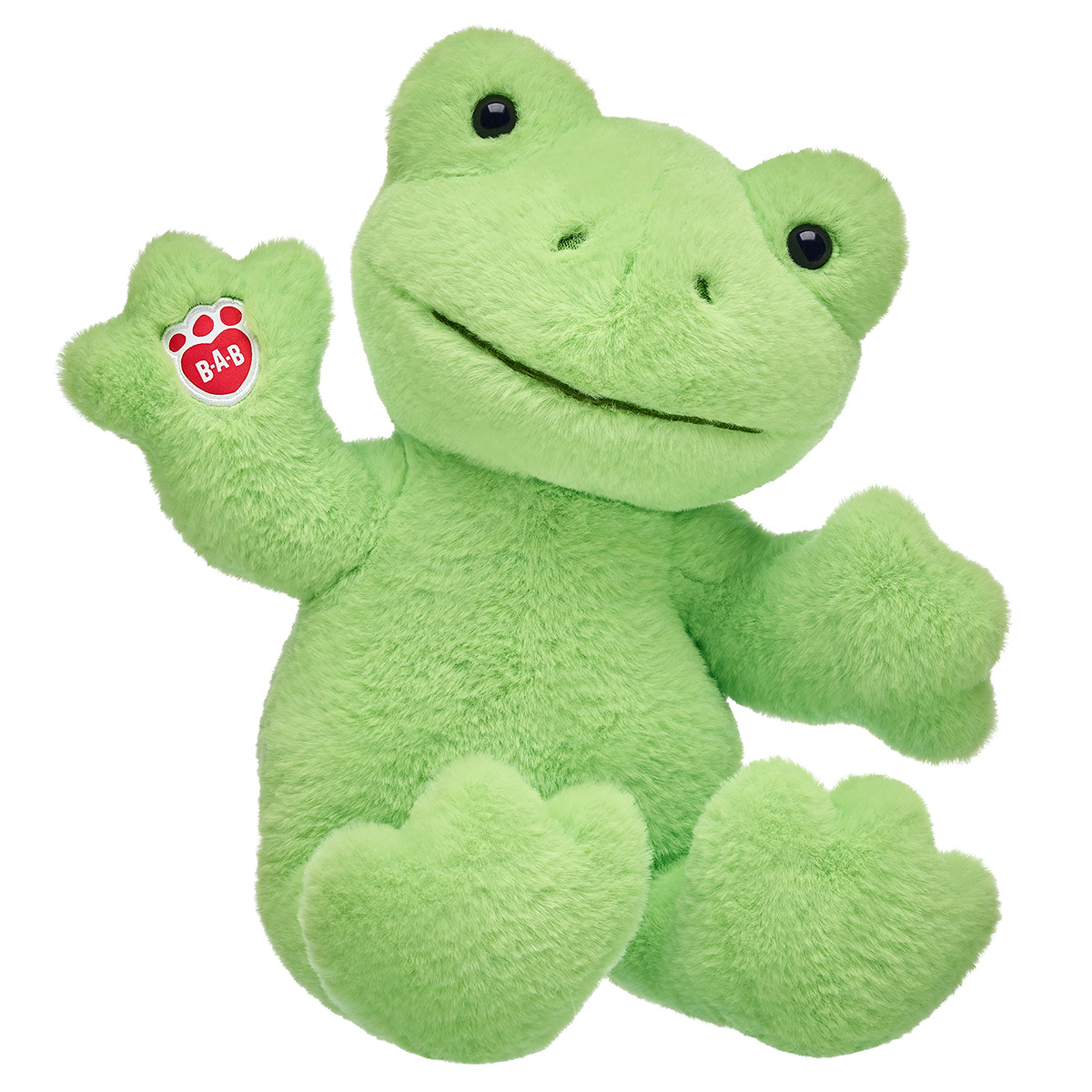 Build-A-Bear Spring Green Frog Plush Animal in Lime Green