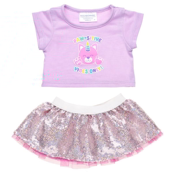 Paw-sitive Vibes Only Skirt Set | Build-A-Bear Workshop®