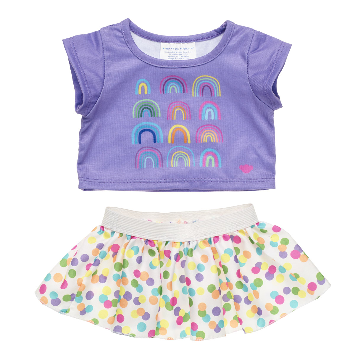 【babylclub】Bear gal skirt Rainbow Skirt Set 2 pc. for Plush Toys | Build-A-Bear®