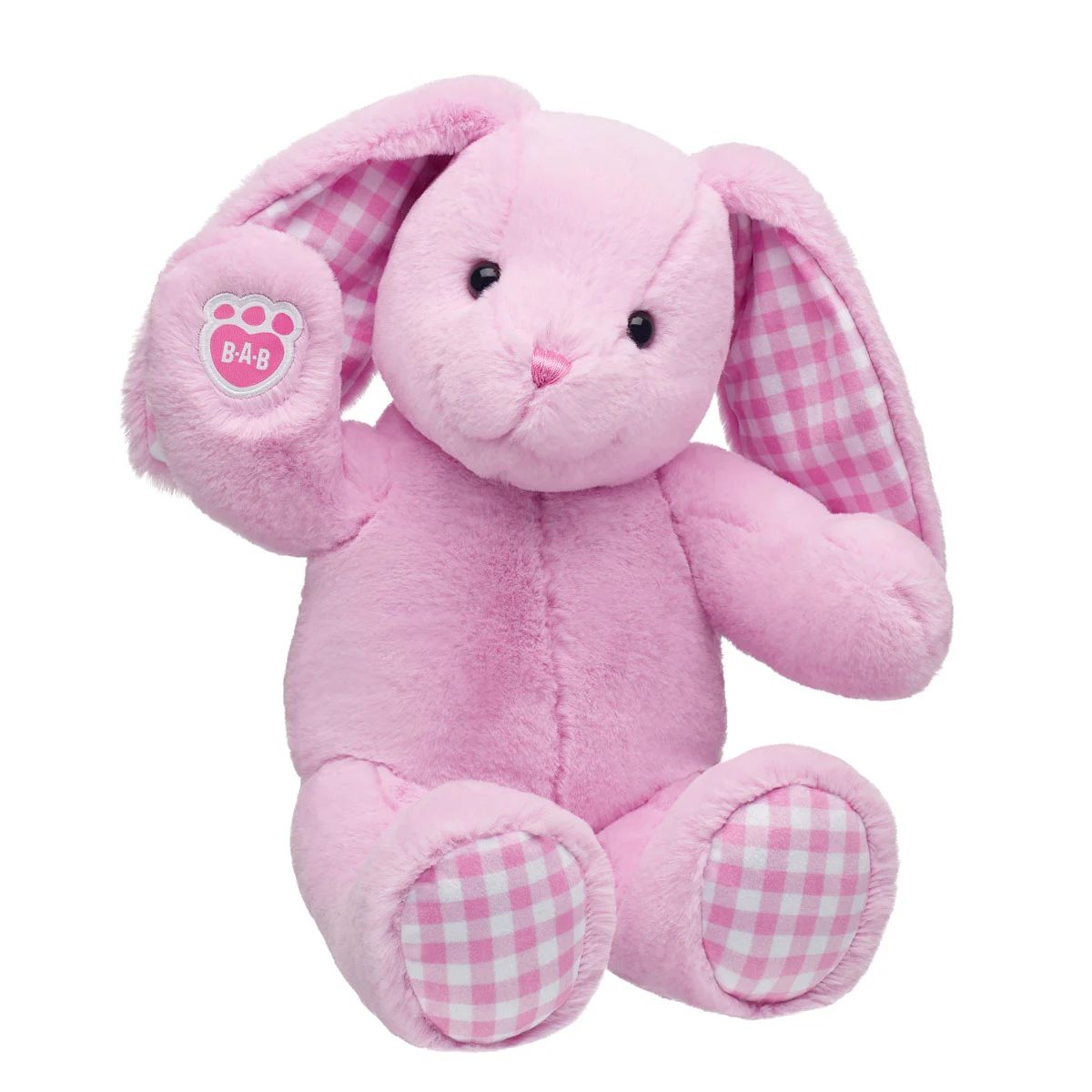 Pink Gingham Pawlette Bunny Plush | Build-A-Bear