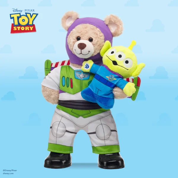Happy Hugs Teddy Bear Disney and Pixar Toy Story Buzz Lightyear Gift Set with Alien