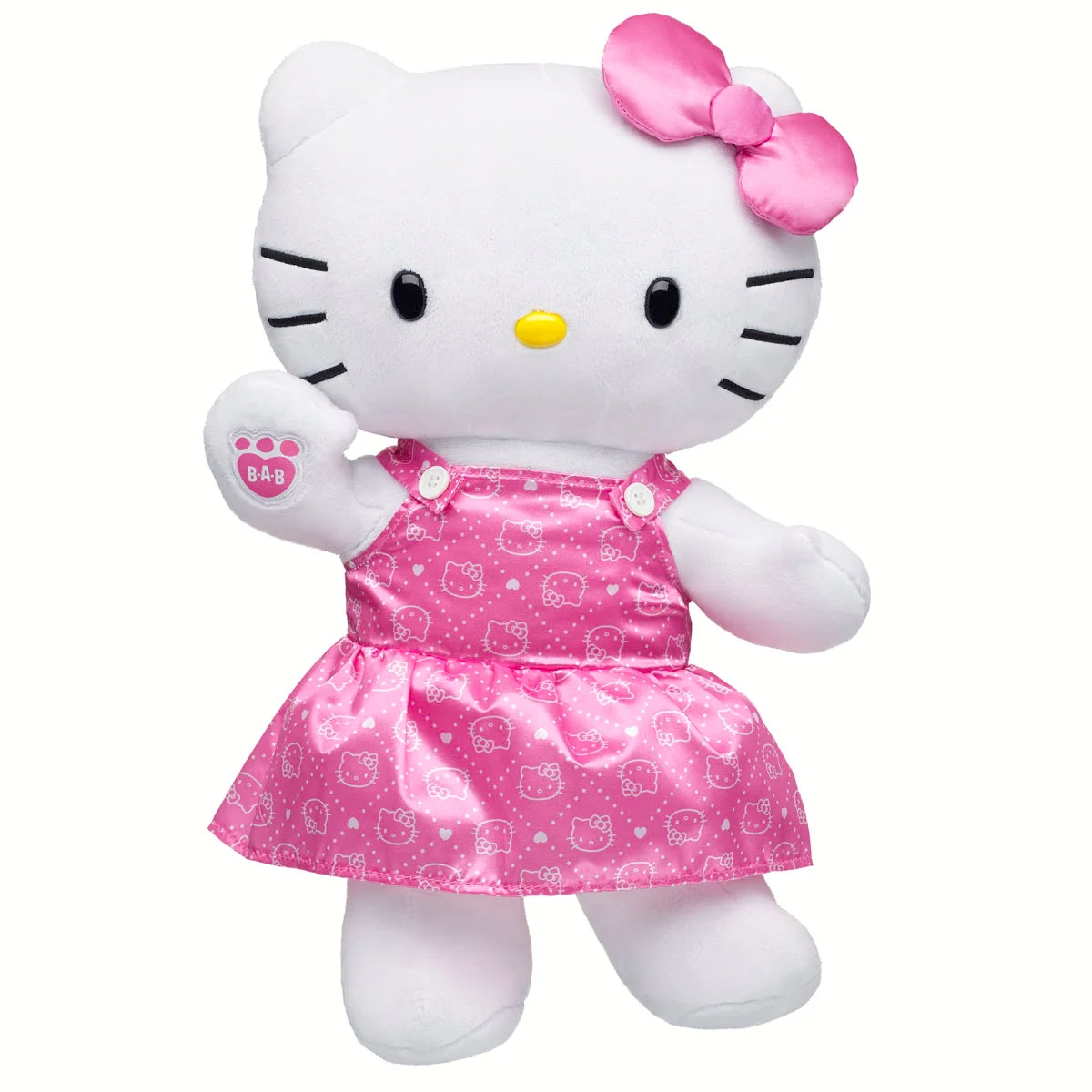 hello kitty pink dress plush Build-A-Bear Sanrio Bow With Stuffed Animal in and playful all at once Sanrio Plush Figure Hello Kitty