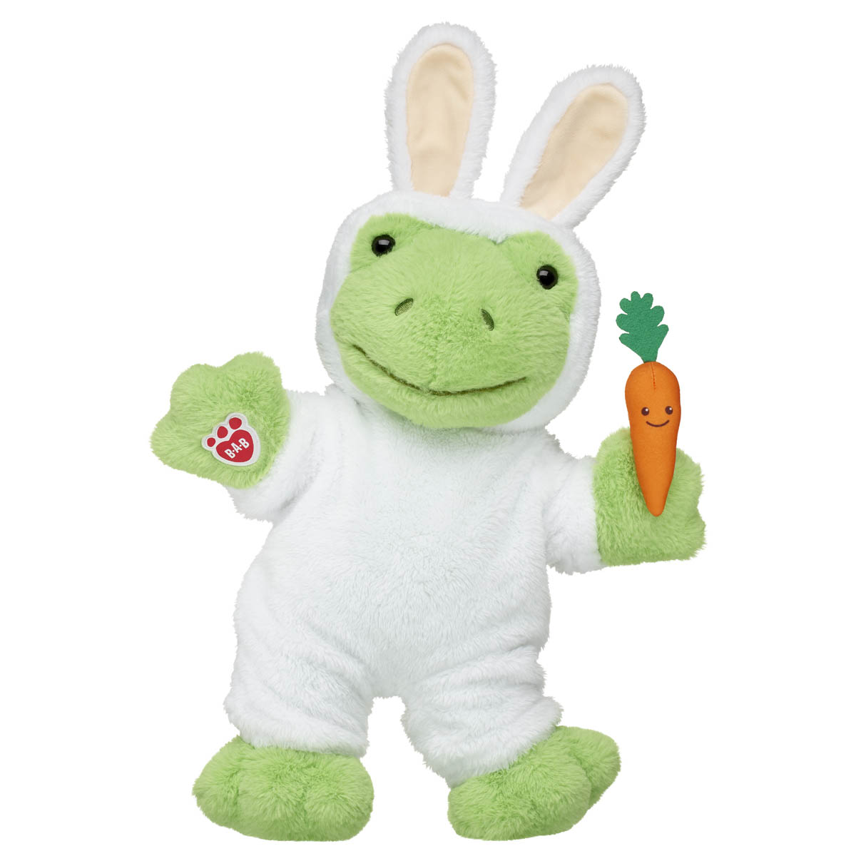 Spring Green Frog Stuffed Animal Bunny Gift Set