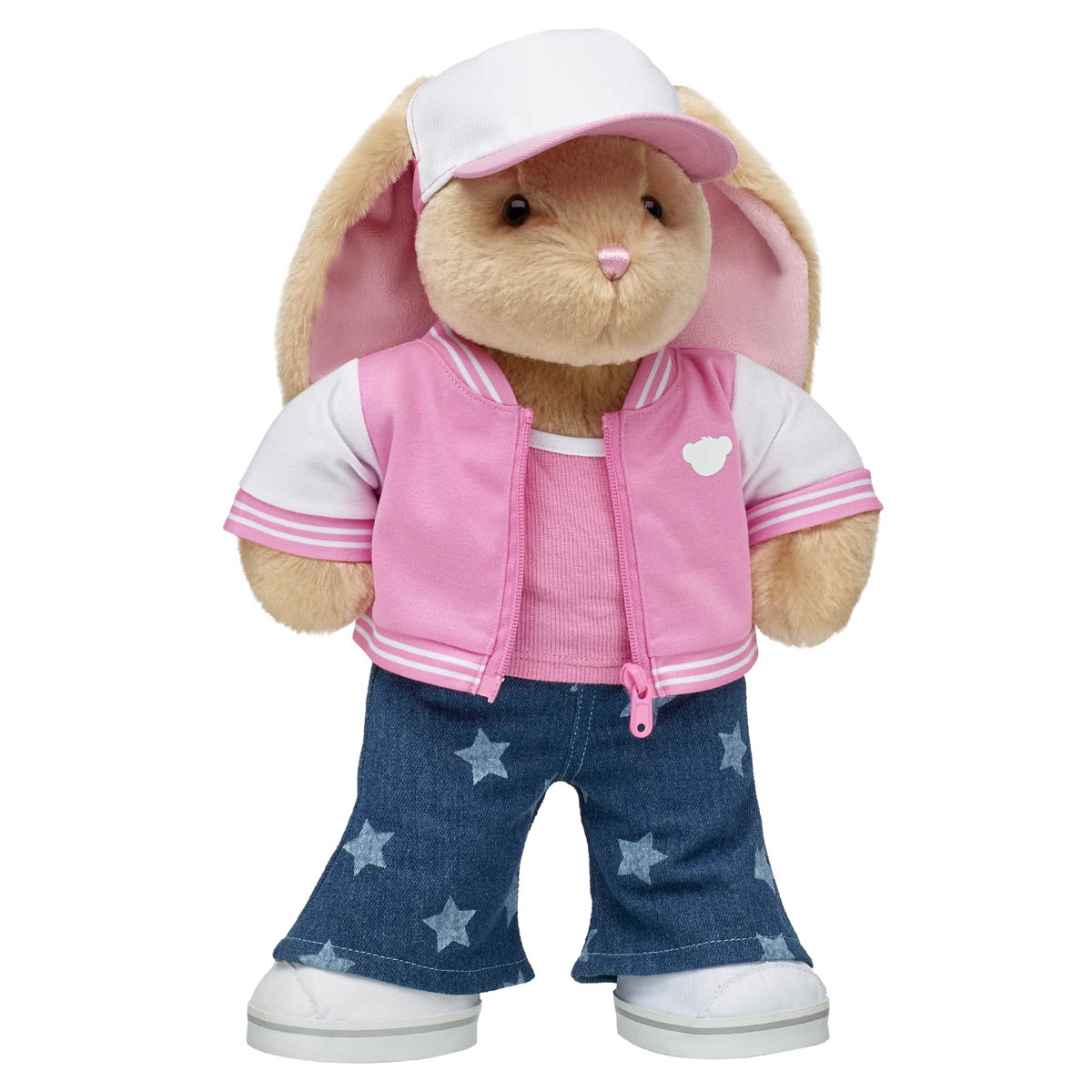 Bunny Plush Pink Cami & Varsity Jacket Set | Build-A-Bear®