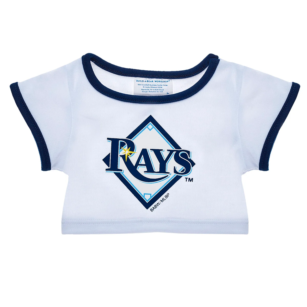 Build-A-Bear Tampa Bay Rays & Blue Ringer T-Shirt in White