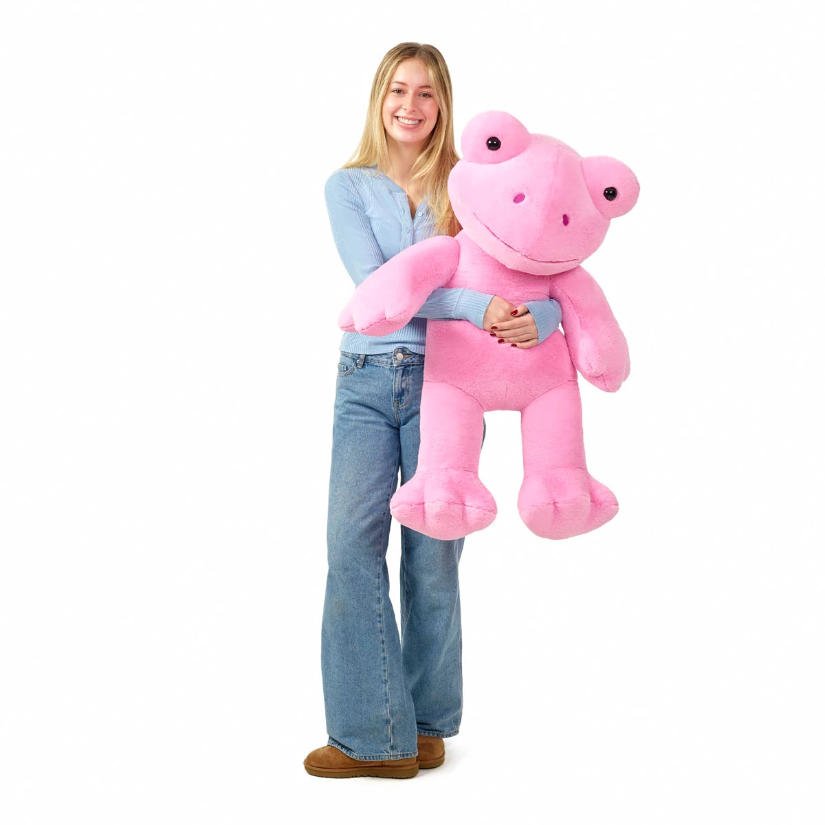Giant Spring Pink Frog Stuffed Animal | Build-A-Bear®