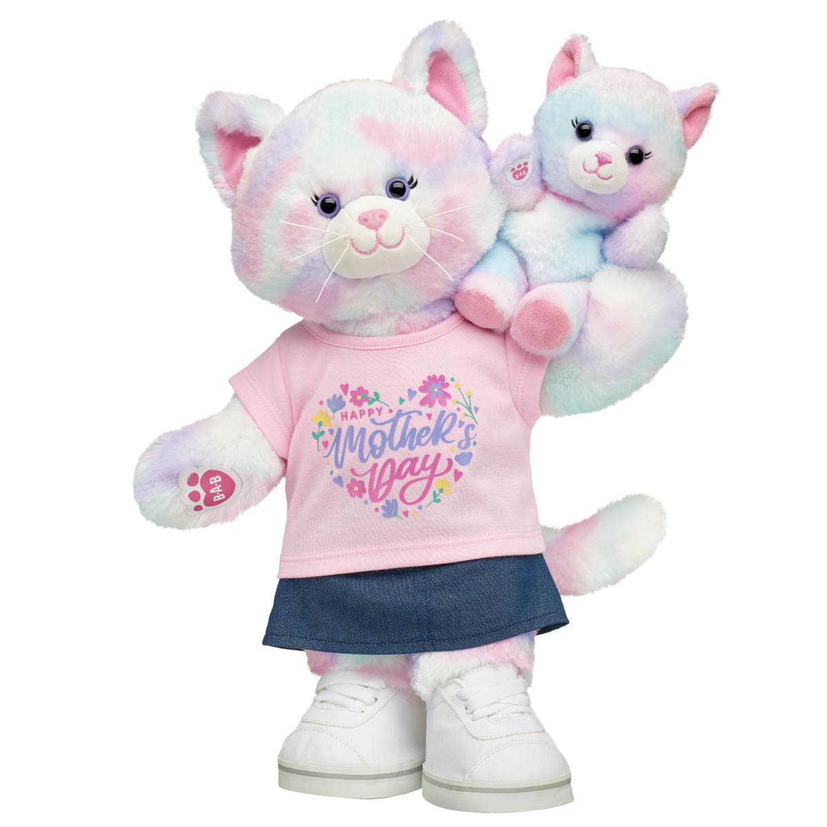 Pastel Kitty Plush Mother's Day Set & Mini Bean | Build-A-Bear®