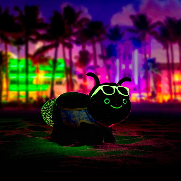 Lightning Bug Stuffed Animal Glow in the Dark Gift Set with Sunglasses