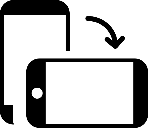 Landscape Orientation Icon Turn your device to landscape mode to continue