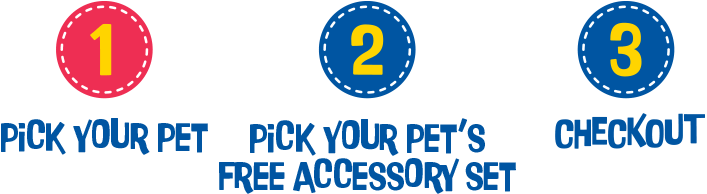 Step1: Pick Your Pet. Step 1: Pink Your Pet.